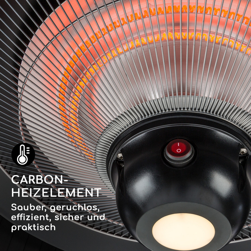 Нагрівач для тераси Venice Heat 800/1000/1800 Вт з дистанційним керуванням чорний Чорний (Німеччина, Рівне - фото 4