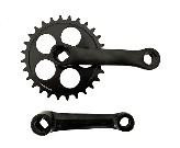 Звезда велосипедная (передняя) 28T (+2 шатуна L-102mm, под квадрат, черная) Мукачево - изображение 1