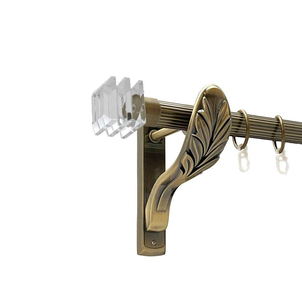 Карниз Orvit Міліора металевий однорядний ретро рифлена труба кільце металеве Антик 25 мм 200 см (00-00016627) Львів - фото 1