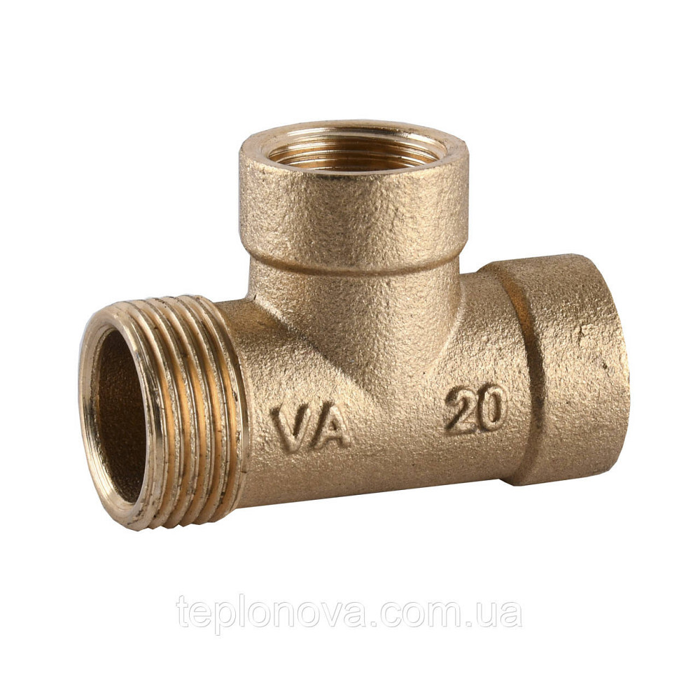 Тройник редукционный латунный 3/4″НР х 1/2″ВР х 1/2″ВР литейный A0225А VA Черновцы - изображение 1