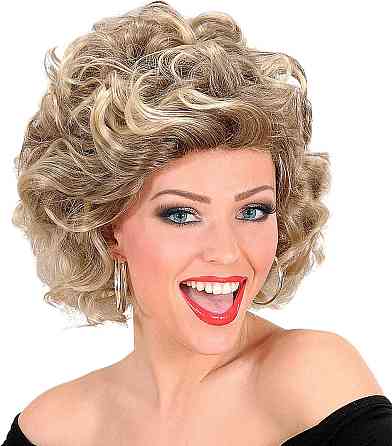 Парик короткий блонд в стиле ретро 70-х с милированием кудрявый, термостойкий для Хэллоуина, косплей, карнавал Киев