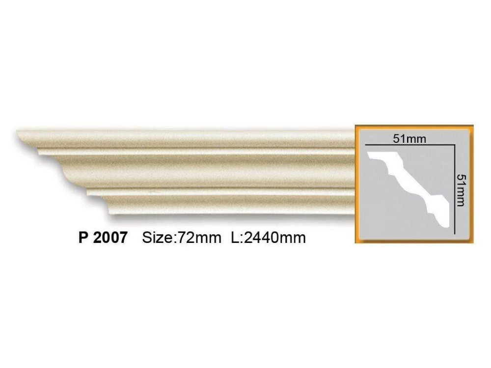 Карниз полиуретановый гладкий Gaudi Decor P 2007 Днепр - изображение 1