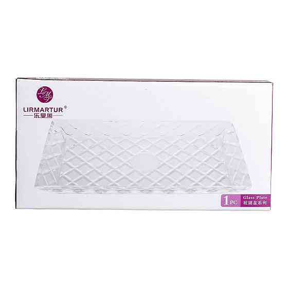 Скляне блюдо для закусок квадратне 27,5x13,5 см Київ