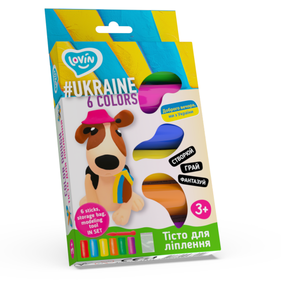 Асорті 6 кольорів #Ukraine TM Lovin Набір для ліплення з тістом, шт Киев
