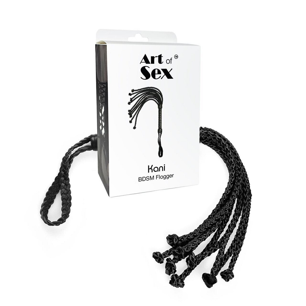 Ажурная плеть Кошка из экокожи Art of Sex - Kani, цвет черный Sex Aura Киев - изображение 3