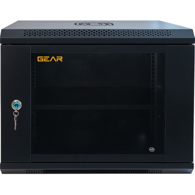 Шкаф настенный GEAR 9U 19" 600x450x500 мм, + полка 19", black (GWMSN-9U-600-450) Винница - изображение 1