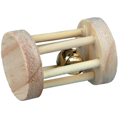 Іграшка для гризунів Trixie валик з дзвінком 3.5х5 см бежева (4011905061832) Вінниця - фото 1