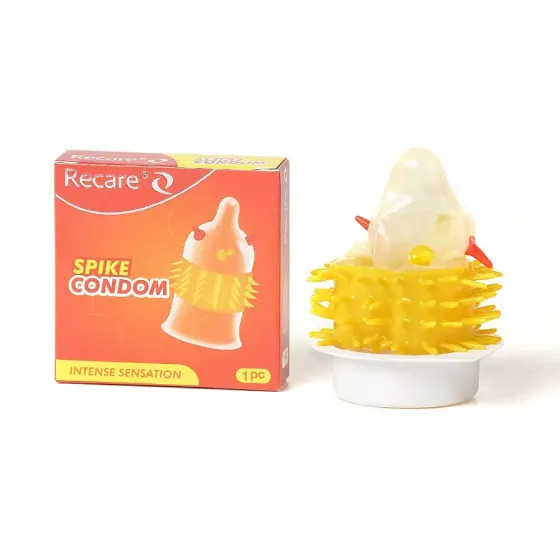 Насадка на член Recare Spike Condom Orange (презерватив с усиками и шипами) Львов