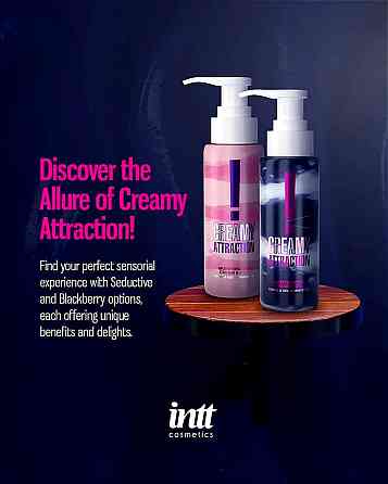 Крем-гель для тела Intt Creamy Attraction Blackberry, для поцелуев, 100 мл Sex Aura Київ