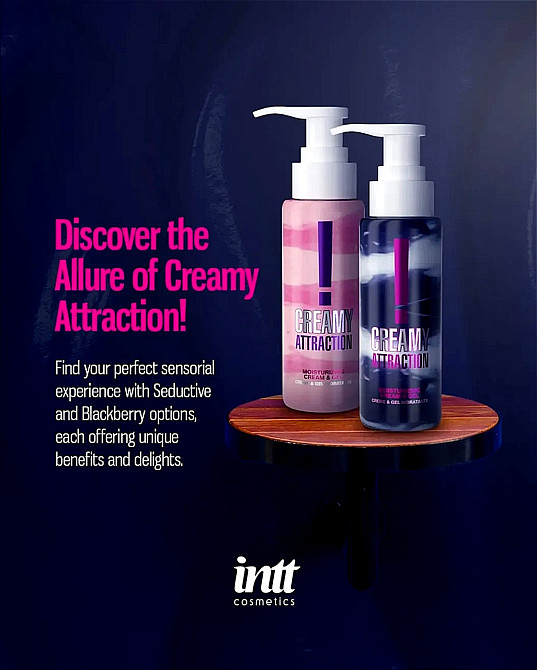 Крем-гель для тела Intt Creamy Attraction Blackberry, для поцелуев, 100 мл Sex Aura Київ - фото 3