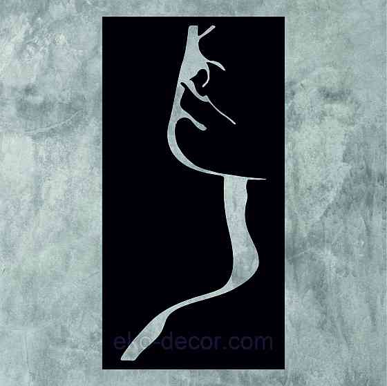 Декоративное настенное Панно «Женский Образ», Декор на стену 90*46 см, Черный Киев