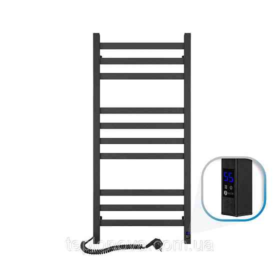 Сушарка для рушників Авангард 480х1000 Sensor ліва з таймером, чорний муар Чернівці