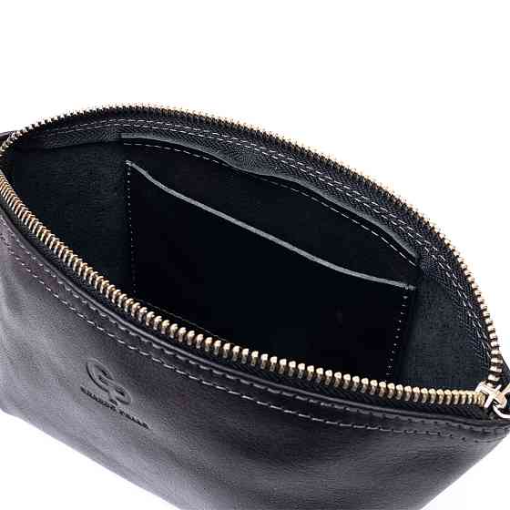 Женская косметичка из кожи Amelin GRANDE PELLE 11302 Черная Киев