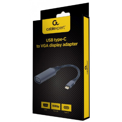 Перехідник USB Type-C to VGA, Full HD 60Hz Cablexpert (A-USB3C-VGA-01) Вінниця - фото 3