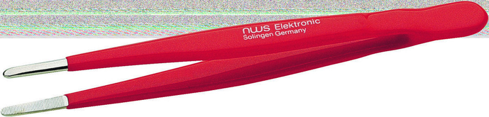 Пінцет з ручками покритими пластмасою NWS l= 145 мм, наконечники прямі зубчаті Одесса - изображение 1