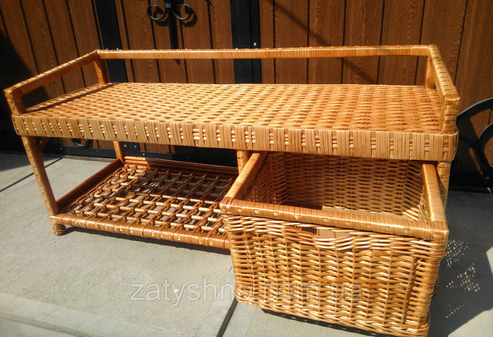 Плетеная лавка диван с ящиком для обуви Киев - изображение 2