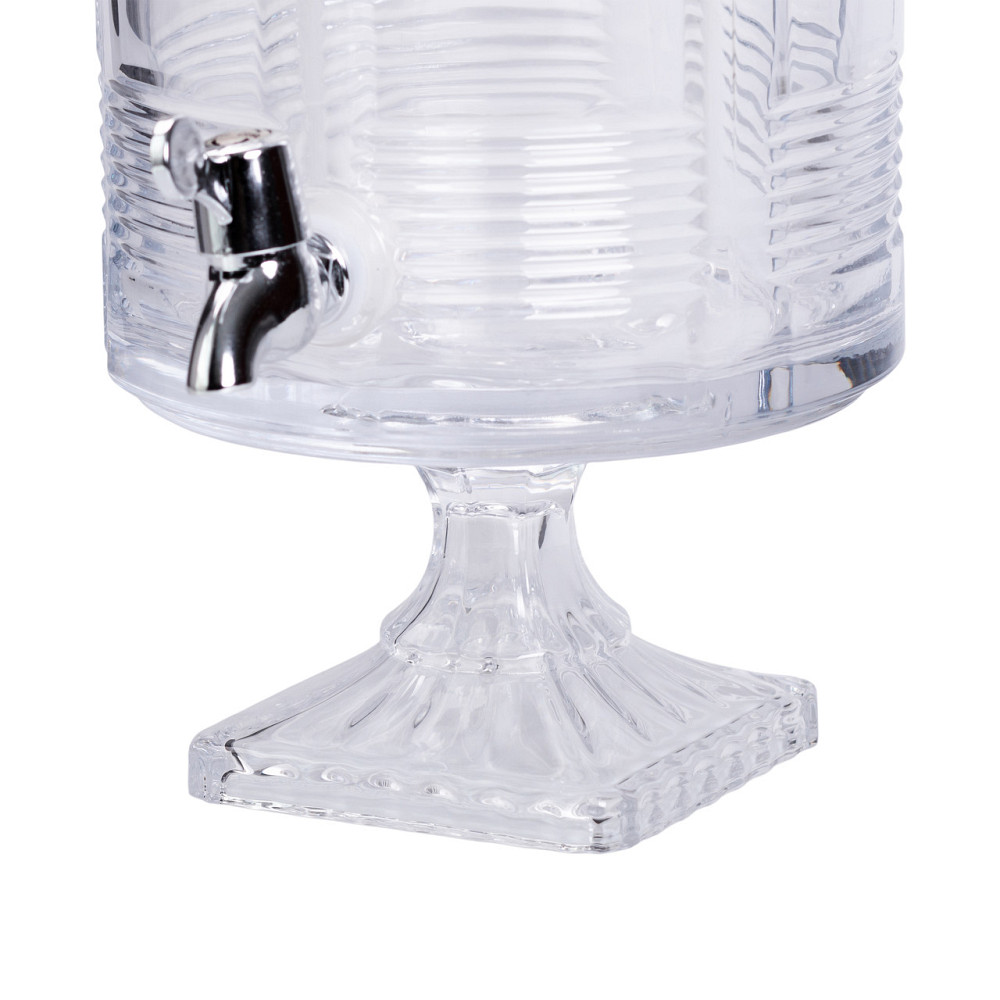 Yiwu Лимонадниця з краном на підставці скляна 4,5 л прозора HP-19-2 Коломия - фото 3