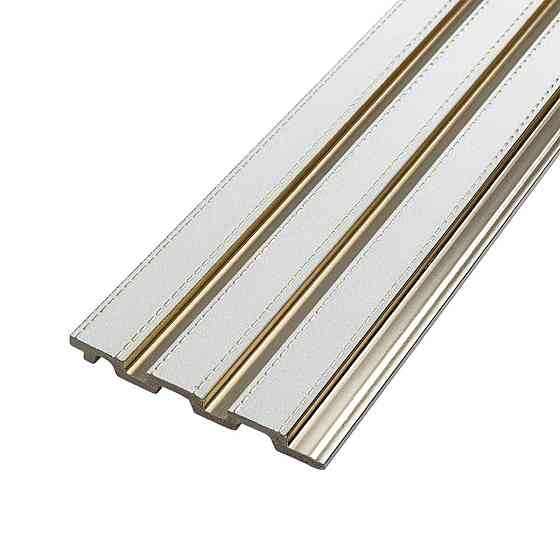 Рейка декоративная PS 2900х115х12мм Под белую кожу с золотом SW-00002130 Киев