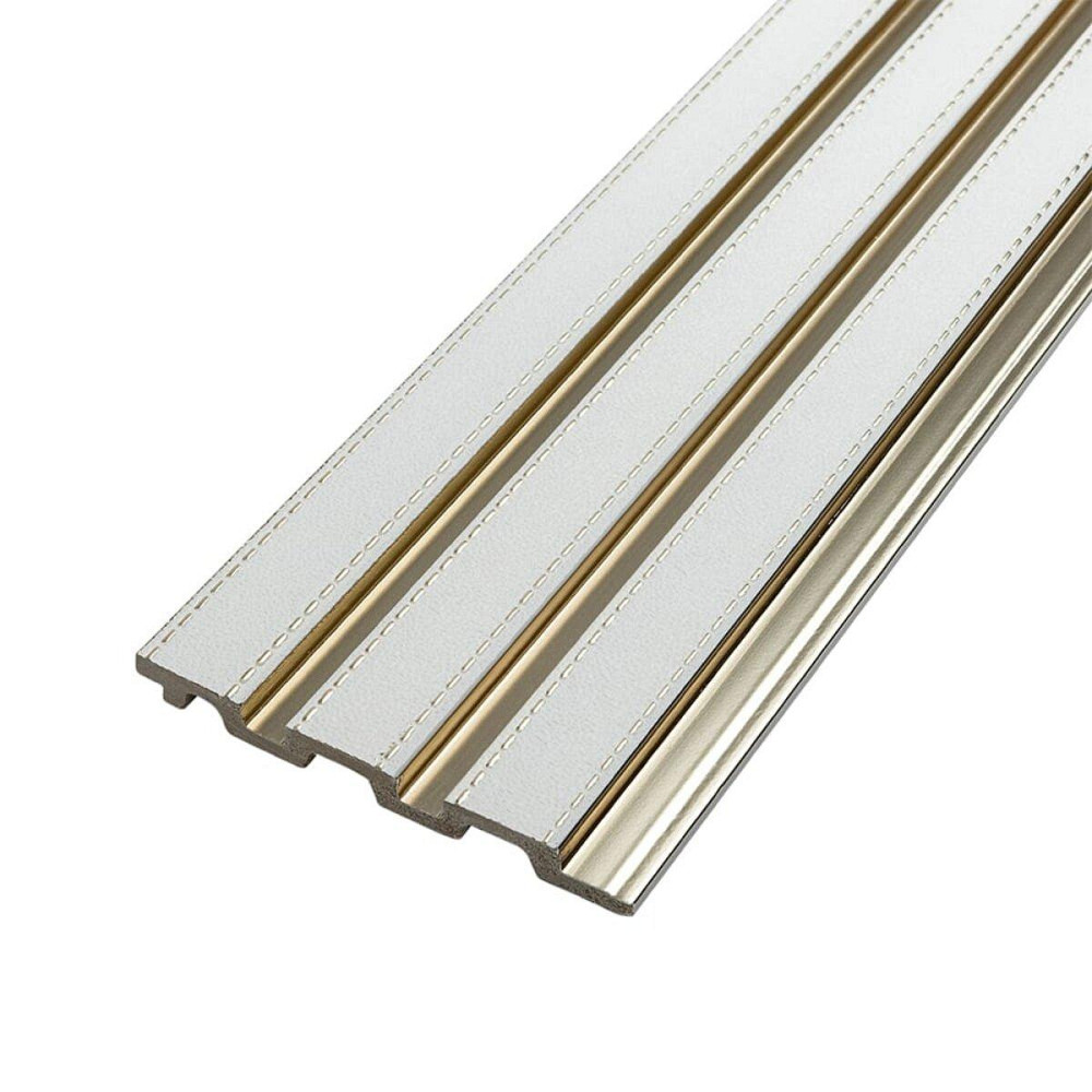 Рейка декоративная PS 2900х115х12мм Под белую кожу с золотом SW-00002130 Киев - изображение 1