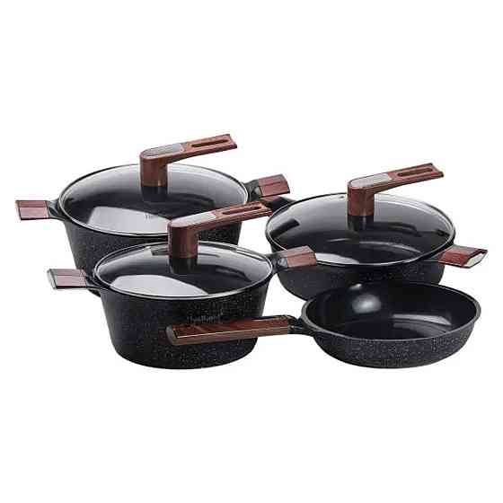 Набор для приготовления с антипригарным покрытием 4 предмета, черный HP33531B Киев