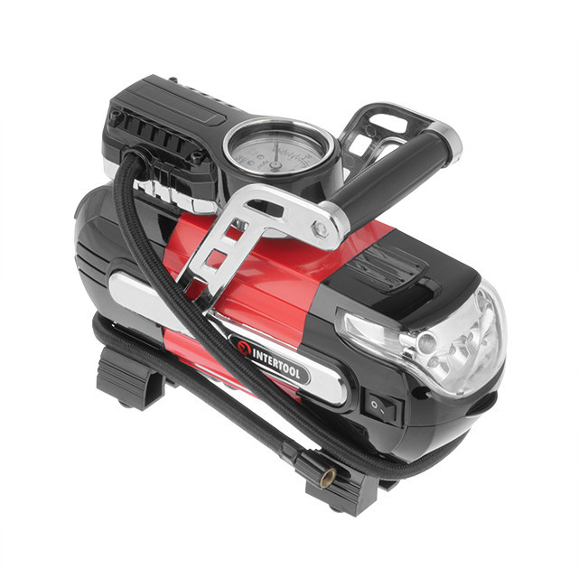 Автомобільний компресор INTERTOOL AC-0002, 12 В, один циліндр 30 мм - компресор з високою продуктивністю Львів - фото 1