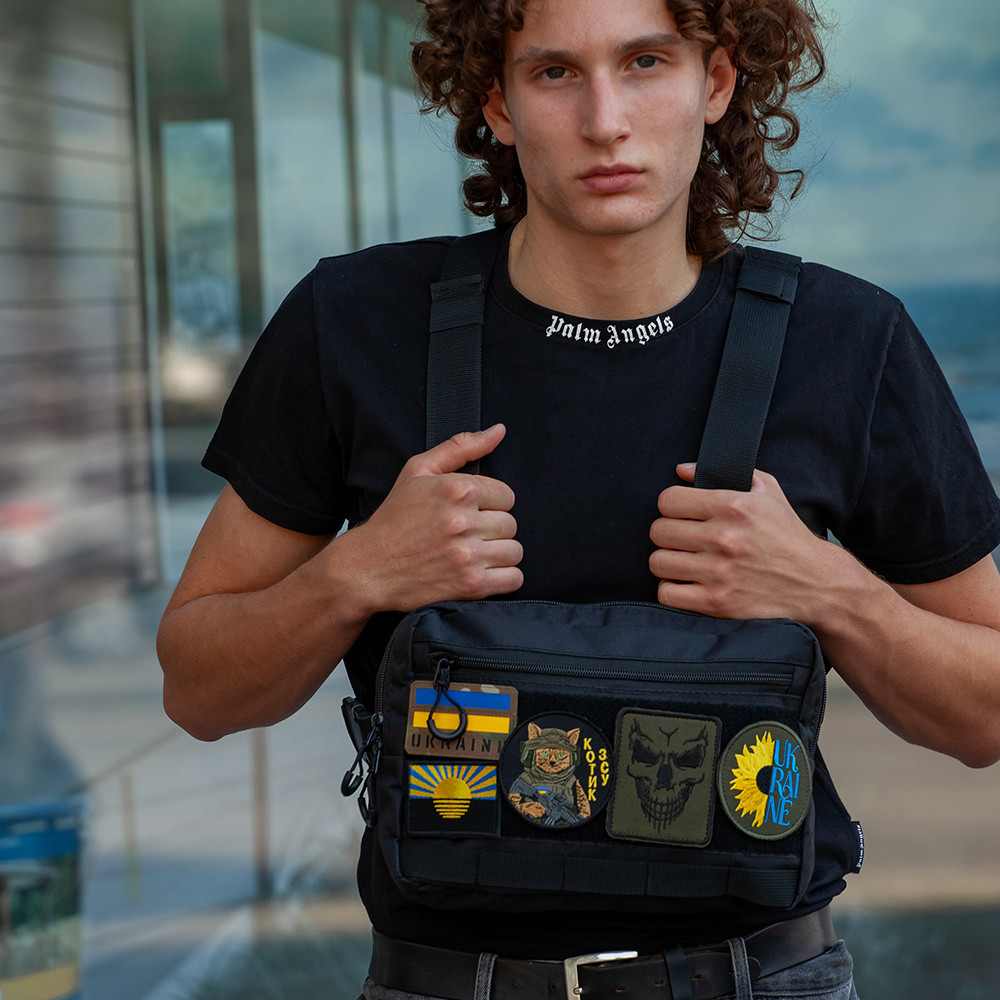 Плечова чоловіча містка сумка, Сумка тактична для чоловіків кобура тактична HX-42 Львів - фото 4