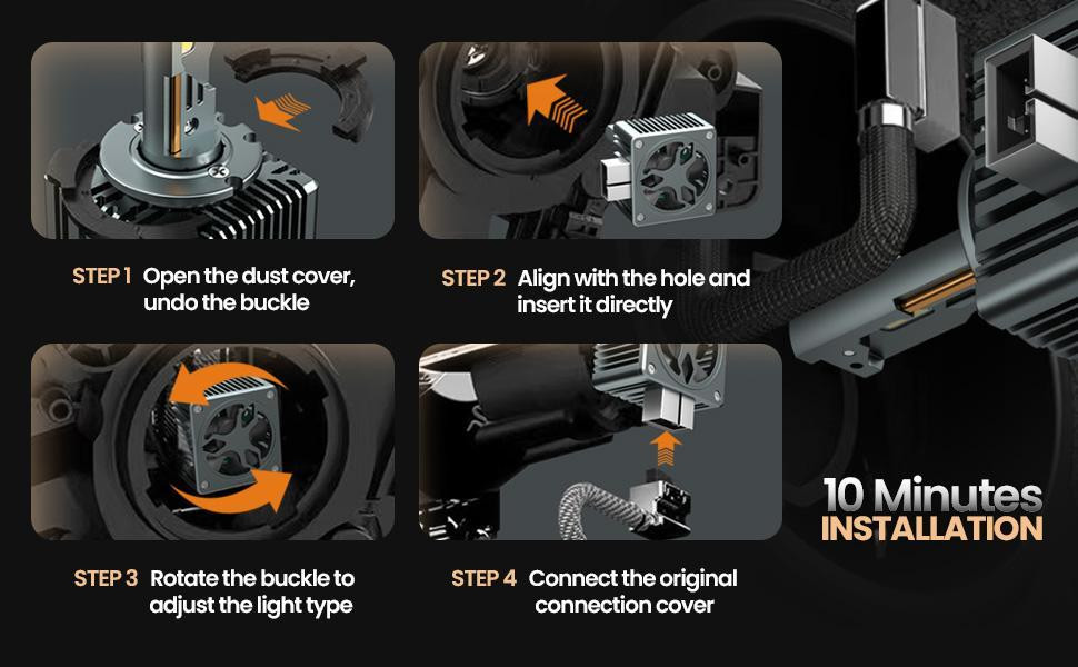 LED автолампа D4S STELLAR D серии 70W 4400Lm 6000K CANBUS гарантия 24 мес Винница - изображение 4