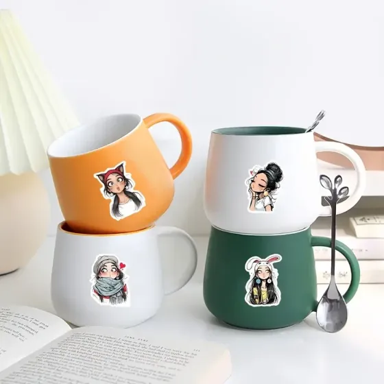 Набір вінілових стікерів дівчата – 50 шт Київ