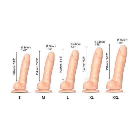 Реалістичний фалоімітатор Strap-On-Me Sliding Skin Realistic Dildo Vanille XL, ефект рухливої шкіри Sex Aura Київ