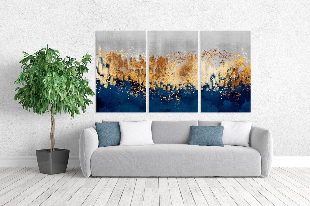 Модульная картина в гостиную / спальню  Абстракція     ART-182_3A 70х130 см Киев - изображение 2