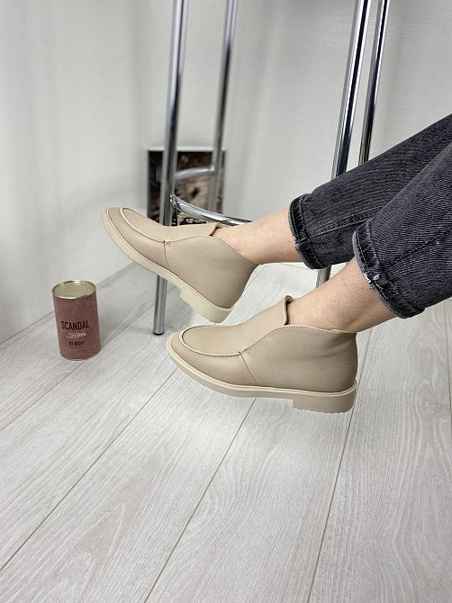 Daragani Жіночі черевики з натуральної шкіри бежеві демісезонні весна-осінь р. 36, 39 (3158) / Коломия - фото 7