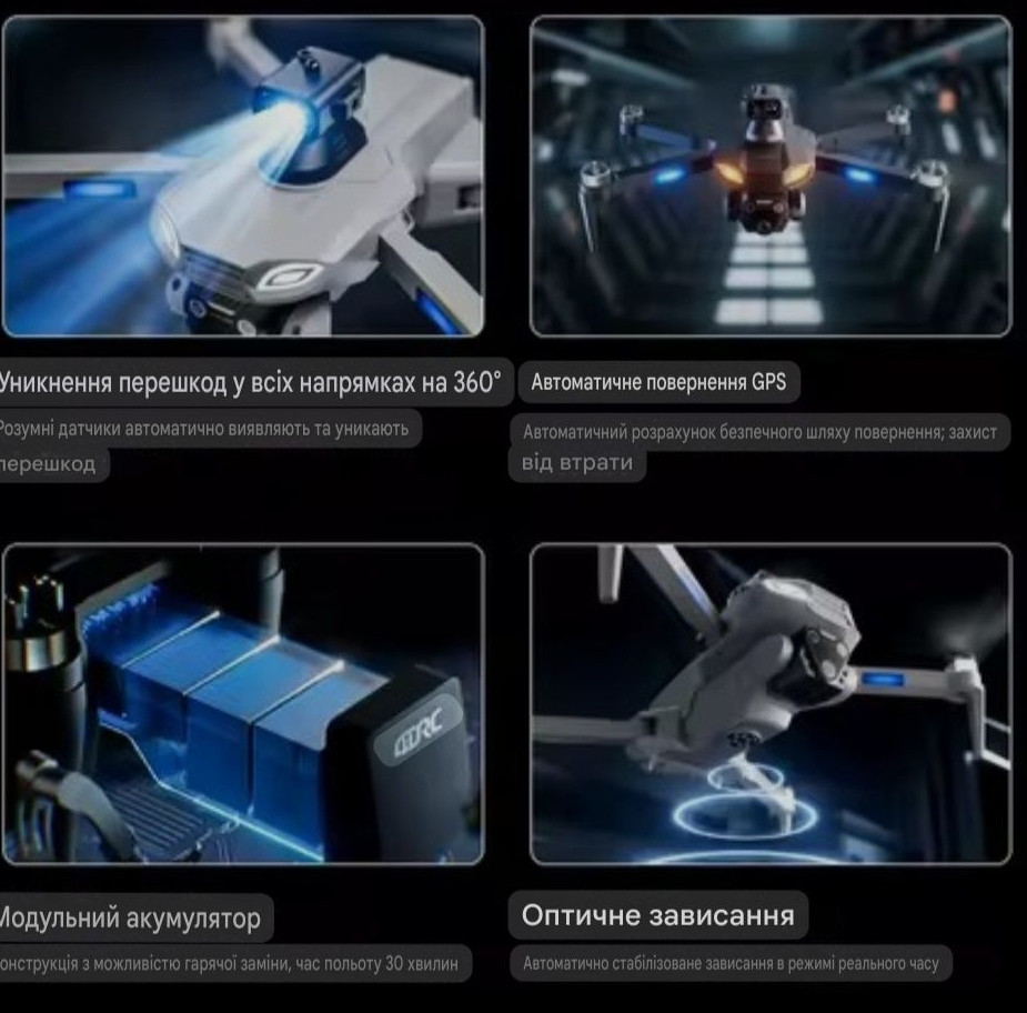 4DRCS M7 GPS 8k великий 4.5 дюймів екран квадрокоптер. Харків - фото 4