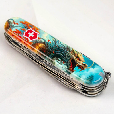 Нож Victorinox Huntsman Zodiac 91 мм Бойовий дракон (1.3713.7_Z3230p) Винница - изображение 8