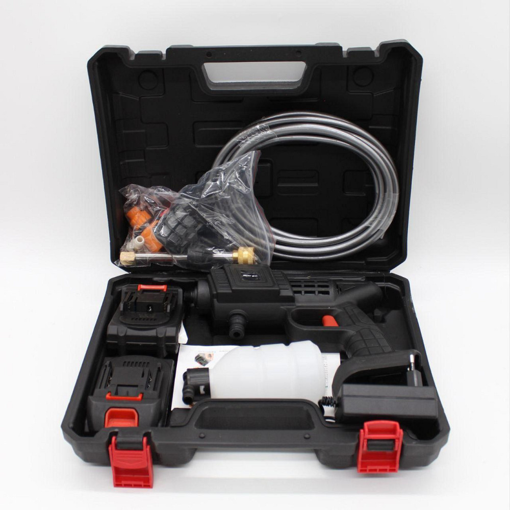 Акумуляторна мийка високого тиску з 2 акумуляторами 24V / Міні-мийка для авто / Бездротовий розпилювач-пістолет Київ - фото 9