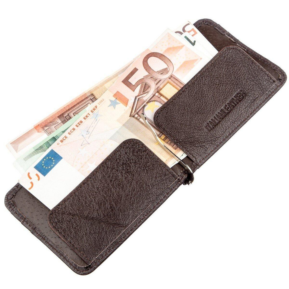 Стильний чоловічий Затискач Коричневий (ST Leather) Київ - фото 2