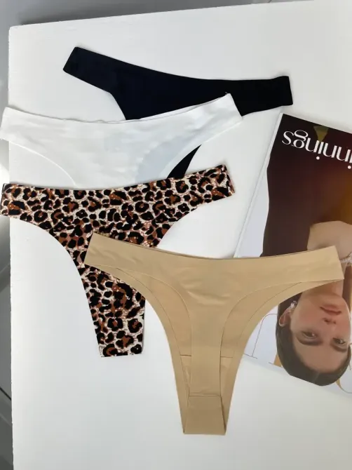 Безшовні стрінги (чорний колір) М, L розмір Київ - фото 2