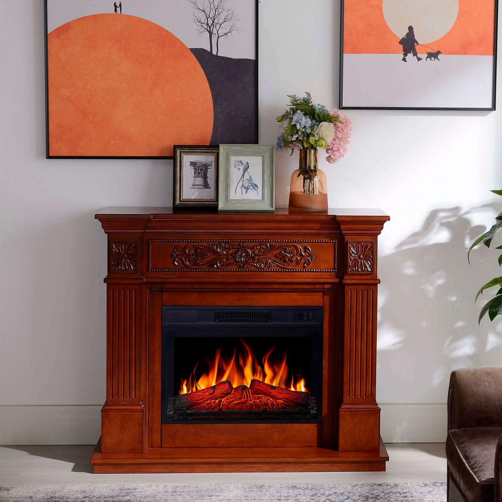 Камінокомплект ArtiFlame Toscana AF23S дуб з обігрівом і звуком горіння вогню Київ - фото 6