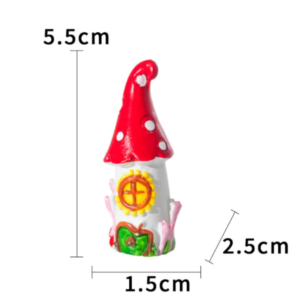 Казковий будиночок 5.5 х 4 см для мікроландшафту та хенд-меду Червоний Одеса - фото 3