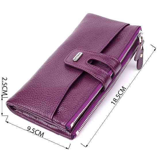 Яскравий жіночий гаманець з натуральної шкіри CANPELLINI 20873_1 Фіолетовий Київ