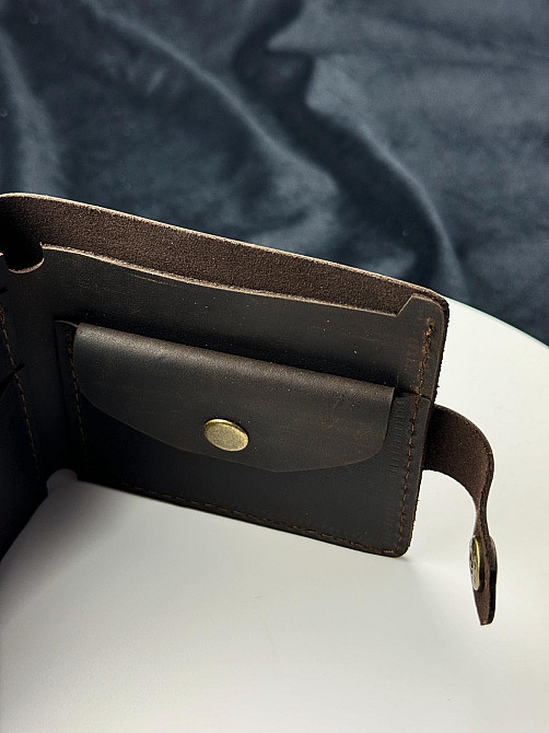 Класичний гаманець із натуральної шкіри SD005 (Темно-коричневий) Суми - фото 6