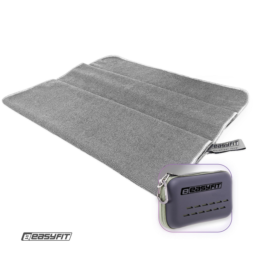 Спортивний рушник EasyFit RoyalWing 140х60 см з мікрофібри + кейс Коломия - фото 1