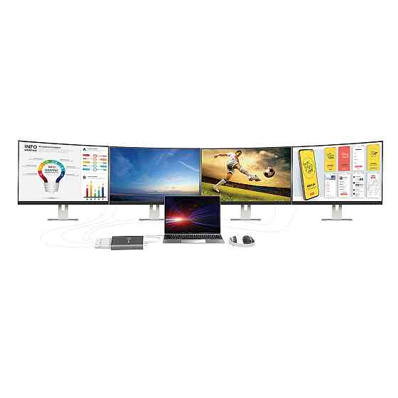 Адаптер J5create USB-A — 4 HDMI (M/F), Silver (JCA366-N) ( 11912 ) Харків