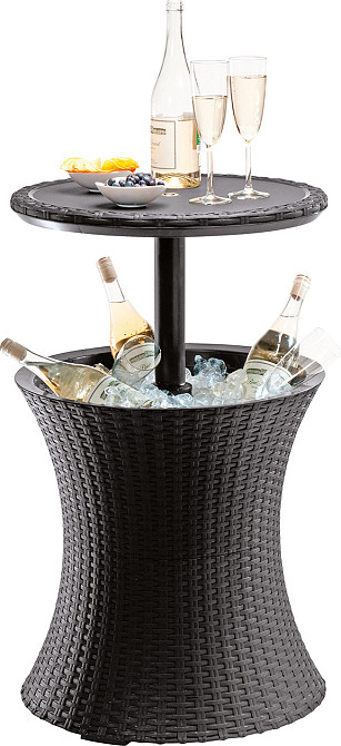 Стіл-бар пластиковий Keter Cool Bar Rattan, коричневий Київ - фото 2