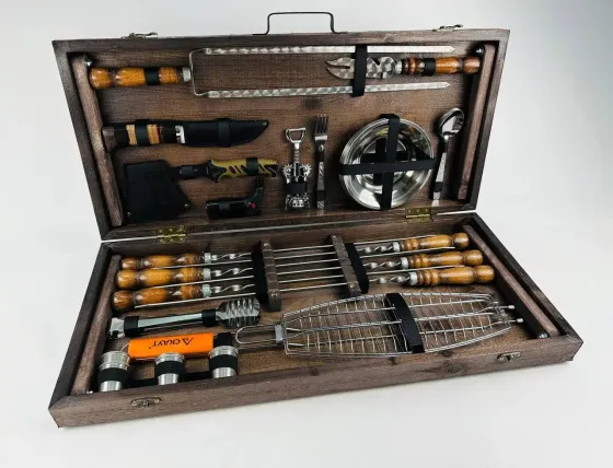Наборы шампуров, Набор шампуров в кейсе