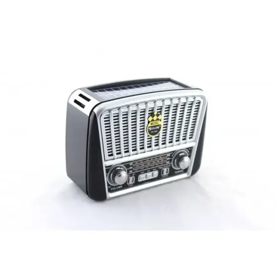 Радіоприймач Golon RX-456 Solar акумуляторний із сонячною панеллю (USB, SD, PowerBank, ліхтар, ретро) Одеса