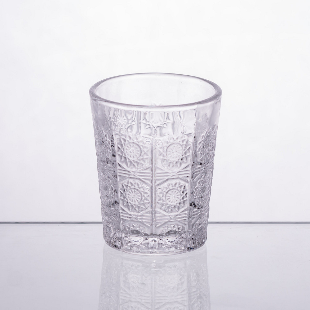 Yiwu Набір скляних стаканів 6 шт по 50 мл з візерунком, прозорі HP-19-132 Коломия - фото 5