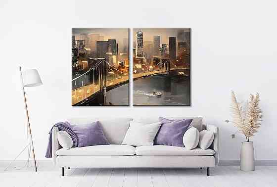 Модульна картина у вітальню/ спальню  Нью-Йорк  TLV-2_134 120х170 см Київ