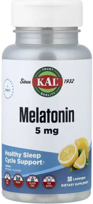 Мелатонін KAL Melatonin 5mg 30 жов таб лимон Київ - фото 1