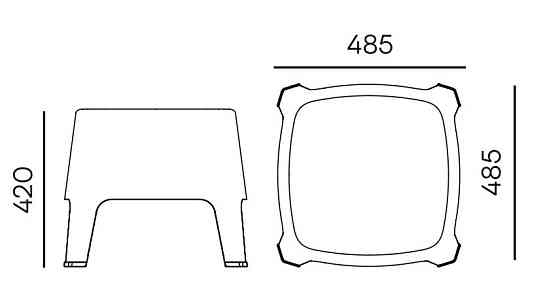 Столик-табурет приставной Prosperplast Milane, серо-бежевый Киев