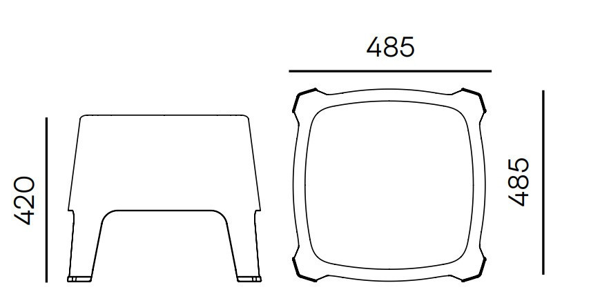 Столик-табурет приставний Prosperplast Milane, сіро-бежевий Київ - фото 3